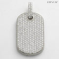14KW 15.50CTW DIAMOND DOGTAG PENDANT WITH SIDE - Norma's Jewelry