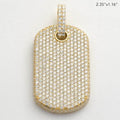 14KY 15.50CTW DIAMOND DOGTAG PENDANT WITH SIDE - Norma's Jewelry