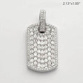 14KW 9.85CTW EMERALD DIAMOND DOGTAG PENDANT - Norma's Jewelry