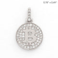 14KW 0.30CTW DIAMOND BITCOIN MEDALLION - Norma's Jewelry