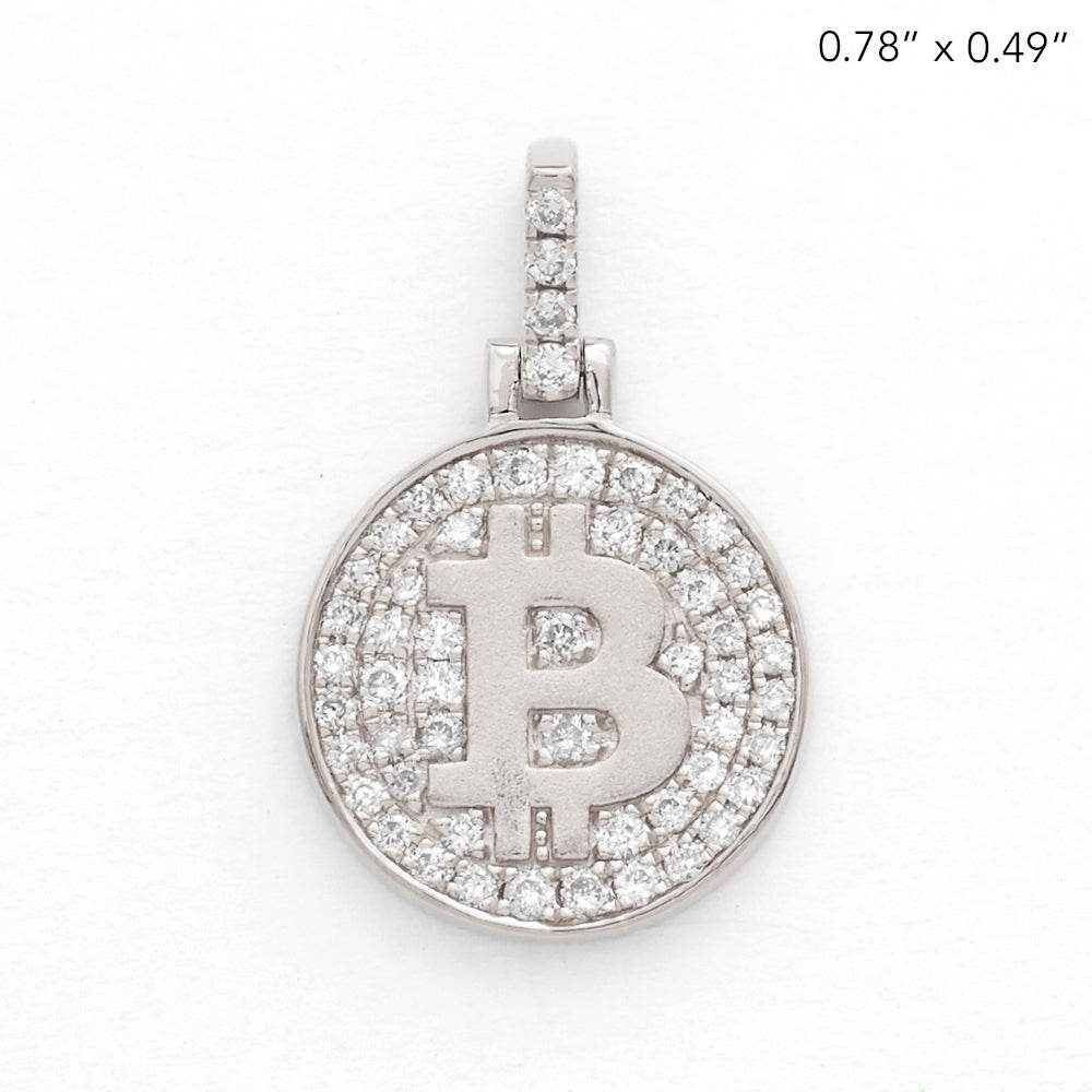 14KW 0.30CTW DIAMOND BITCOIN MEDALLION - Norma's Jewelry