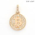 14KY 0.30CTW DIAMOND BITCOIN MEDALLION - Norma's Jewelry