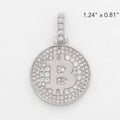 14KW 0.70CTW DIAMOND BITCOIN MEDALLION - Norma's Jewelry