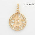 14KY 0.70CTW DIAMOND BITCOIN MEDALLION - Norma's Jewelry