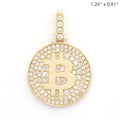 14KY 1.15CTW DIAMOND BITCOIN MEDALLION - Norma's Jewelry
