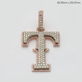 14KR+W 1.85CTW DIAMOND SPORTS FONT INITIAL PENDANT - Norma's Jewelry