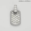 14KW 9.95CTW EMERALD DIAMOND DOGTAG PENDANT - Norma's Jewelry