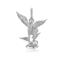 14KW 12.50CTW BAGUETTE DIAMOND ST. MICHAEL SLAYING - Norma's Jewelry