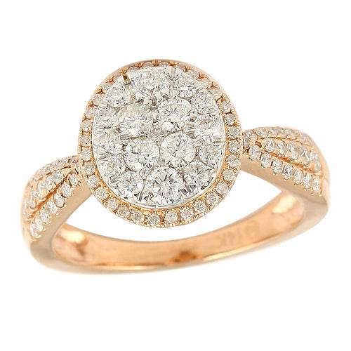 14KR 1.00CTW DIAMOND ROUND CLUSTER RING - Norma's Jewelry