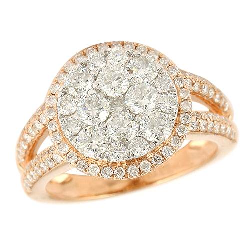 14KR 1.75CTW DIAMOND CLUSTER RING - Norma's Jewelry