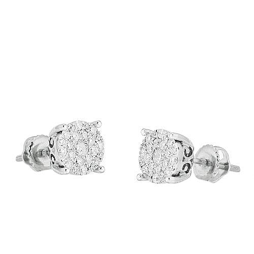 14KW 0.35CTW DIAMOND LUNA CLUSTER EARRINGS - Norma's Jewelry