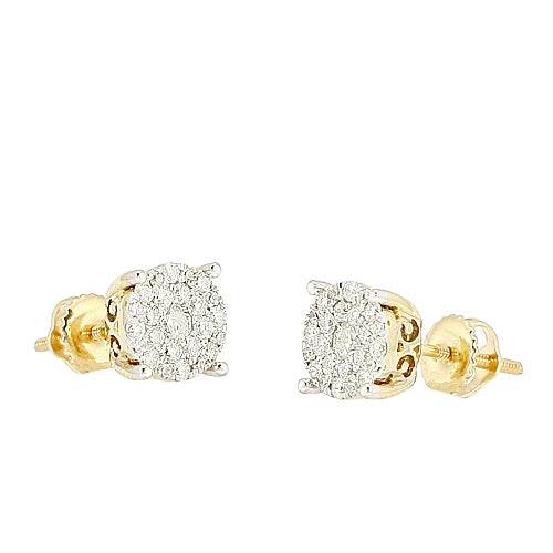 14KY 0.35CTW DIAMOND LUNA CLUSTER EARRINGS - Norma's Jewelry