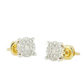 14KY 0.50CTW DIAMOND LUNA CLUSTER EARRINGS - Norma's Jewelry