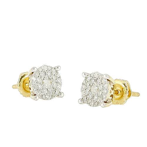 14KY 0.50CTW DIAMOND LUNA CLUSTER EARRINGS - Norma's Jewelry