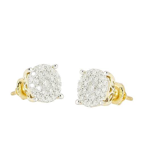 14KY 0.75CTW DIAMOND LUNA CLUSTER EARRINGS - Norma's Jewelry