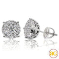 14KW 1.00CTW DIAMOND LUNA CLUSTER EARRINGS - Norma's Jewelry