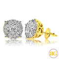 14KY 1.50CTW DIAMOND LUNA CLUSTER EARRINGS - Norma's Jewelry