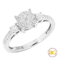 14KW 0.50CTW DIAMOND LUNA CLUSTER RING - Norma's Jewelry