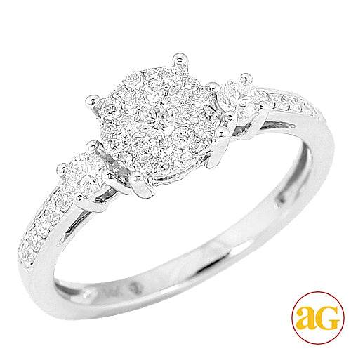 14KW 0.50CTW DIAMOND LUNA CLUSTER RING - Norma's Jewelry