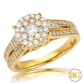 14KY 0.85CTW LUNA CLUSTER DIAMOND RING - SPLIT SHA - Norma's Jewelry