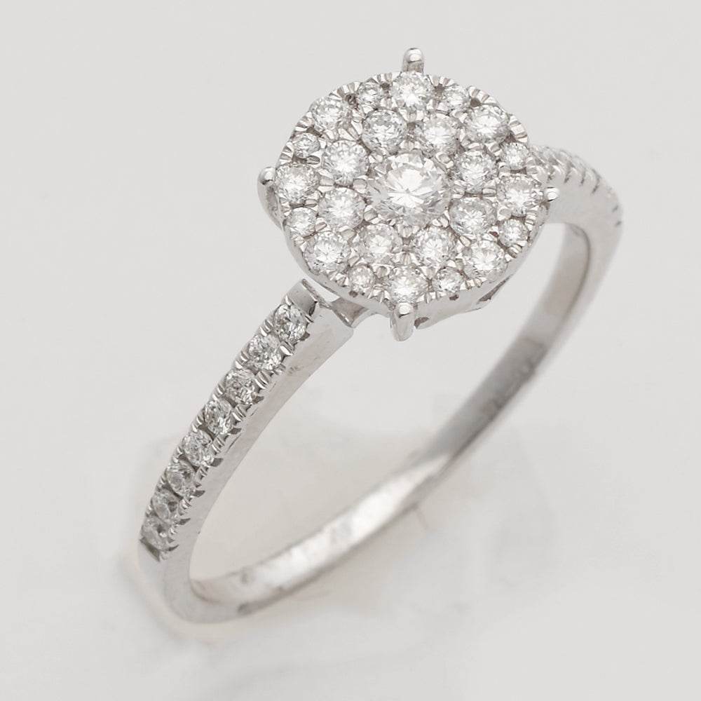 14KW 0.50CTW DIAMOND LUNA CLUSTER RING - Norma's Jewelry