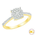14KY 0.50CTW DIAMOND LUNA CLUSTER RING - Norma's Jewelry