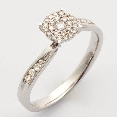 14KW 0.33CTW DIAMOND LUNA CLUSTER RING - Norma's Jewelry
