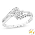 14KW 0.25CTW DIAMOND LUNA CLUSTER RING - Norma's Jewelry