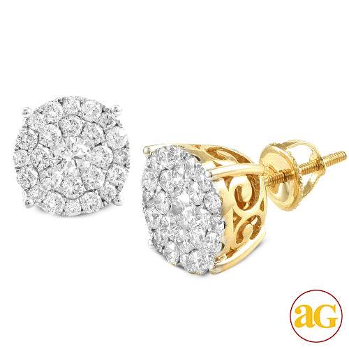 14KY 2.00CTW DIAMOND LUNA CLUSTER EARRINGS - Norma's Jewelry