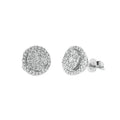 14KW 0.50CTW LUNA DIAMOND EARRINGS WITH HALO - Norma's Jewelry