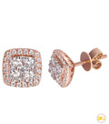 14KR 1.00CTW DIAMOND SQUARE SHAPED CLUSTER EARRING - Norma's Jewelry