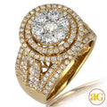 14KY 2.50CTW DIAMOND ROUND CLUSTER RING WITH - Norma's Jewelry