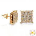 14KY 2.05CTW SQUARE CLUSTER DIAMOND SQ. PRONG EARR - Norma's Jewelry