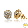 14KY 1.00CTW DIAMOND ROUND CLUSTER EARRINGS WITH - Norma's Jewelry
