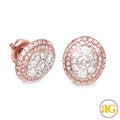 14KR 1.00CTW DIAMOND ROUND DOME CLUSTER EARRING ST - Norma's Jewelry