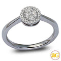 14KW 0.20CTW DIAMOND OVAL CLUSTER RING WITH ROUND - Norma's Jewelry
