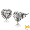 14KW 0.33CTW ILLUSION SET DIAMOND HEART CLUSTER - Norma's Jewelry