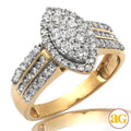 10KY 1.00CTW DIAMOND MARQUISE CLUSTER RING - Norma's Jewelry