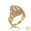 14KY 1.60CTW DIAMOND V-PRONG PEAR CLUSTER RING - Norma's Jewelry