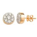 14KY 1.65CTW DIAMOND ROUND CLUSTER EARRINGS - Norma's Jewelry
