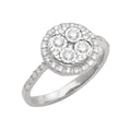 14KW 0.50CTW ILLUSION DIAMOND ROUND CLUSTER RING - Norma's Jewelry