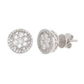 14KW 1.00CTW DIAMOND ROUND CLUSTER EARRINGS - Norma's Jewelry