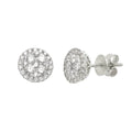 14KW 1.15CTW DIAMOND ROUND CLUSTER EARRINGS - - Norma's Jewelry