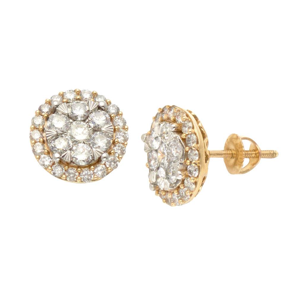 14KY 1.65CTW DIAMOND V-PRONG ROUND CLUSTER - Norma's Jewelry