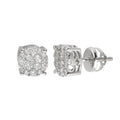 14KW 0.95-1.00CTW DIAMOND ROUND INVERDED CLUSTER - Norma's Jewelry