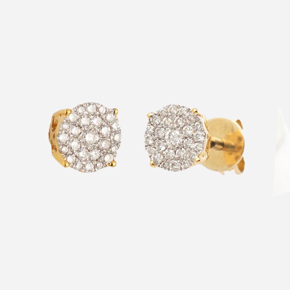 14KY 0.20CTW DIAMOND LUNA CLUSTER EARRINGS - Norma's Jewelry