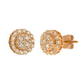 14KR 0.65CTW DIAMOND ROUND CLUSTER EARRING STUDS - Norma's Jewelry