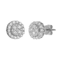 14KW 0.65CTW DIAMOND ROUND CLUSTER EARRING STUDS - Norma's Jewelry