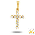 14KY 1.35CTW 11-STONE DIAMOND CROSS - Norma's Jewelry