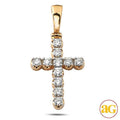 14KY 1.50CTW 11-STONE DIAMOND CROSS - Norma's Jewelry